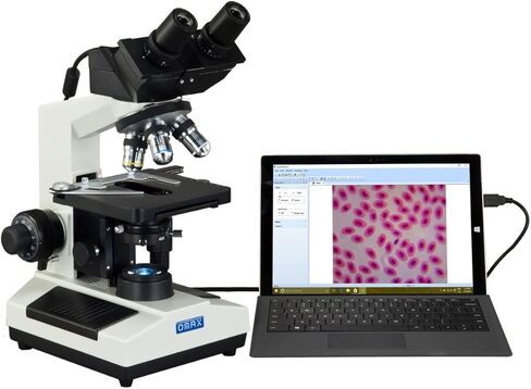 OMAX 40X-2000X Built-in 3.0MP Digital Camera Phase Contrast Compound Microscope w Replaceable LED Light in Saudi Arabia
