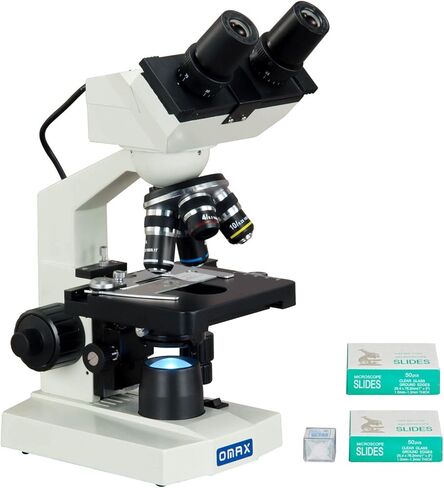 OMAX 2000X مجهر رقمي مدمج 1.3 ميجابكسل مزود بمنظار LED مع شرائح + أغطية فارغة in Saudi Arabia