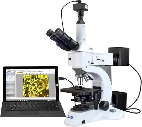 OMAX Metallurgical Infinity Polarizing Darkfield Microscope 50X-1500X+3.1MP CCD Digital Camera in Saudi Arabia