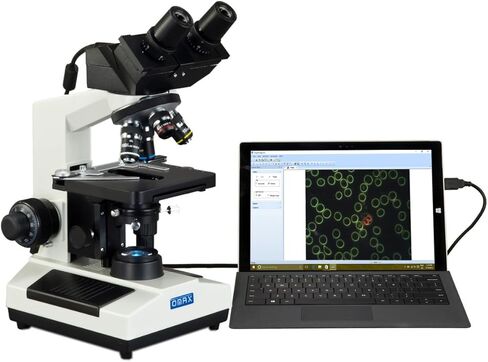 OMAX 40X-2000X Built-in 3MP Digital Camera Compound LED Microscope w Oil Darkfield Condenser in Saudi Arabia