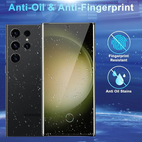 [عبوتان + 2] واقي شاشة متوافق مع هاتف Galaxy S23 Ultra 5G، 2 من الزجاج المقسى مع 2 واقي لعدسة الكاميرا، وضوح عالي، مضاد للكسر، خالٍ من الفقاعات in Kuwait