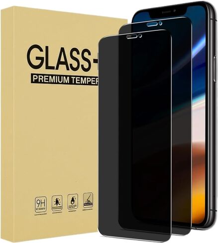 2-Pack Privacy Screen Protector for iPhone 16e / iPhone 14 / iPhone 13 / iPhone 13 Pro [6.1 Inch] Anti Spy Private Tempered Glass Anti-Scratch Case Friendly in Saudi Arabia
