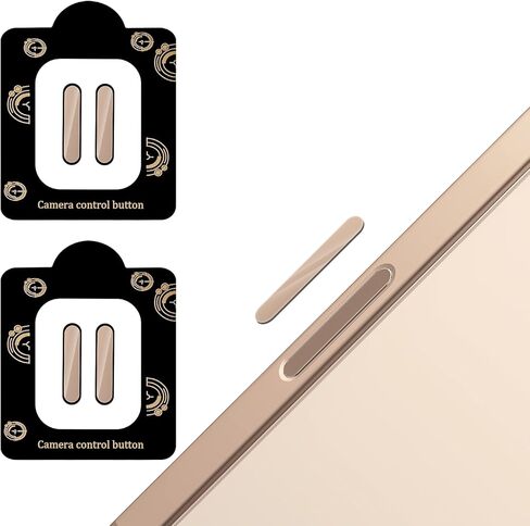 قطعتان من واقي زر التحكم في الكاميرا لهاتف iPhone 17/Air/17 Pro/17 Pro Max، غطاء واقٍ عالي الدقة من الزجاج المقوى المقاوم للخدش، مناسب لهاتف iPhone بنقرة جانبية على مفتاح الالتقاط باللمس (نظيف) in Kuwait