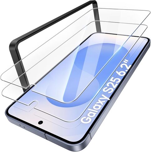 ATATOO 2 Pack Screen Protector for Samsung Galaxy S25 FE, Military Grade Shatterproof [9H Hardness], Full Coverage Fit HD Tempered Glass Durable Screen Protector for Galaxy S25 FE 6.7" in Saudi Arabia
