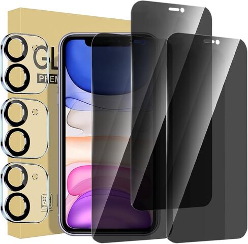 3+3 عبوات لهاتف iPhone 17 Pro Max واقي شاشة للخصوصية مع واقي عدسة الكاميرا تغطية كاملة لطبقة من الزجاج المقوى المضاد للتجسس صلابة 9H، سهل التركيب وخالي من الفقاعات [6.9 بوصة] in Saudi Arabia