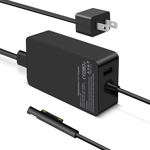 65W Surface Pro Charger Compatible with Microsoft Surface Pro 11, 10, 9, 8, 7+, 7, 6, 5, 4, 3, X, Windows Surface7/6/5/4/3/2/1/Studio, Surface Book 3/2/1,Surface Go 3/2/1 Laptop Tablet Support 44W,36W in Saudi Arabia