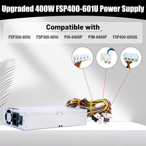 LXun Upgraded FSP400-601U P1H-6400P 400W Power Supply P1M-6400P FSP350-601U FSP300-601U PSU Compatible with 1U -5V FSP400-601U SPI400IUG Switching Power Supply Repair 400w Switching Power Supply in Saudi Arabia