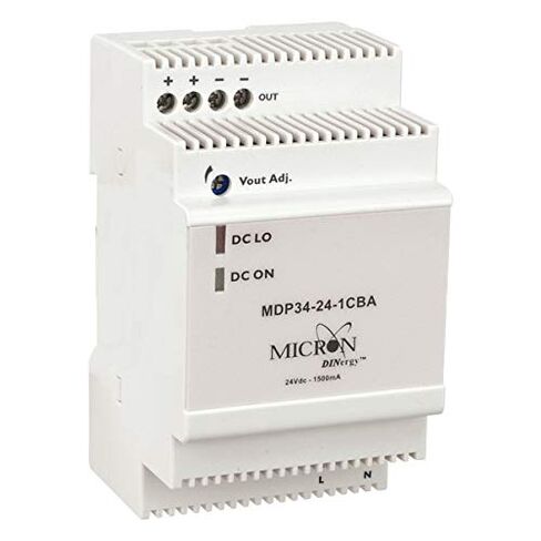 ميكرون MDP34-24-1CBA، مزود الطاقة، الفئة 2، حامل DIN-Rail، 36 وات، مخرج 24 فولت/1.5 أمبير، 90-264 فولت تيار متردد، مدخل PH in Saudi Arabia