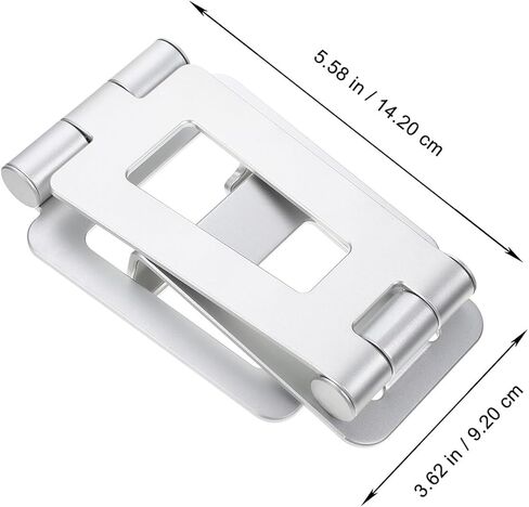 NOLITOY Desktop Foldable Mobile Phone Stand Silver Portable Phone Holder Compatible with Tablets for Home and Office Use in Saudi Arabia