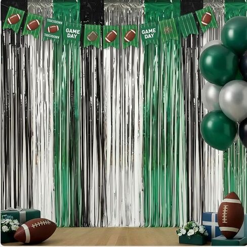 Batiyeer 2 Pack Easter Decorations Foil Fringe Curtains 3.28 ft x 6.56 ft Bunny Rabbit Foil Fringe Curtains Pastel Tinsel Backdrop Photo Prop Streamers for Easter Spring Party Decor in Saudi Arabia
