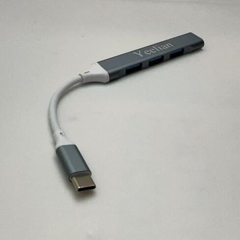 موزع USB-C إلى 4 منافذ USB-A، محول USB 3.0، ملحقات الكمبيوتر وأجزاء منها، توسيع متعدد المنافذ لأجهزة الكمبيوتر المحمولة وأجهزة الكمبيوتر، رمادي in Saudi Arabia