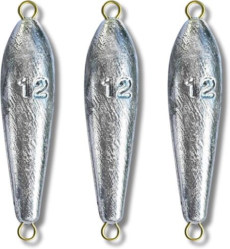 12oz Trolling Torpedos Sinkers, Select up to 10pk - Handcrafted by Down Riggers LLC in Saudi Arabia