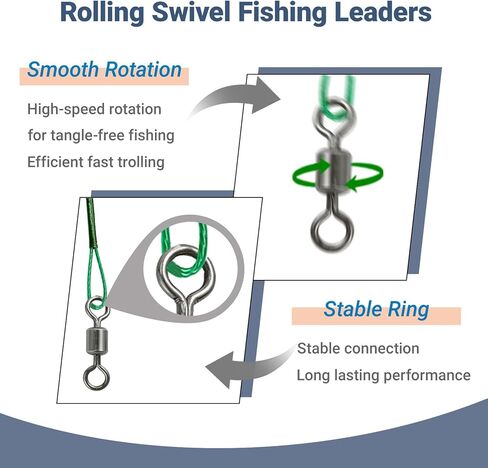 AMYSPORTS Stainless Rigs Fishing Leaders Saltwater Steel Strength Fishing Leader Lure Heavy Rig Wire Leader Line Black Nickel 60pcs in Saudi Arabia