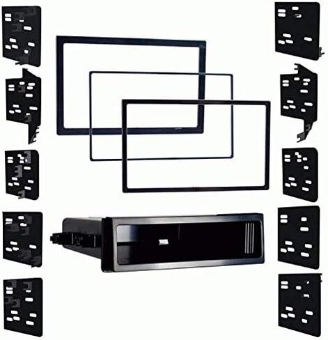 Single and Double DIN Car Stereo Radio Install Kit (Black) Package Compatible with 4Runner 1992 1993 1994 1995 1996 1997 1998 & 1999 with Factory Amplifier in Saudi Arabia