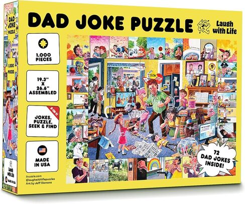 Halloween Joke Puzzle – 1000-pc Funny Halloween Puzzle for Adults, Spooky Holiday-Themed Gift, Scary Game Night Activity, Cool Puzzles & Unique Horror Gifts Collectible, 19" x 26" in Saudi Arabia