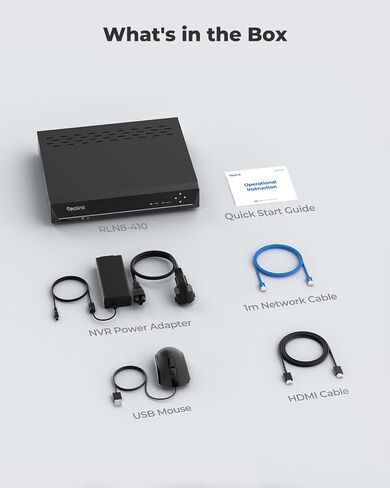 REOLINK 8CH Network Video Recorder Bundle with Extra 120W Power Adapter, Backup Power for Reolink NVR, 24/7 Recording to Pre-Installed 2TB HDD, Compatible with 4/5/8/12/16MP PoE Cameras in Saudi Arabia