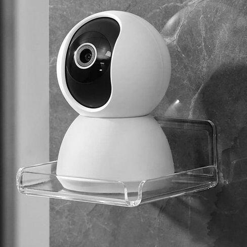 2 Pack Acrylic Wall Mounts - Magnetic Security Camera Mount & Speaker Stand, Adjustable Universal Wall Mount Bracket for Small Devices, Hidden Space Saving Design in Saudi Arabia