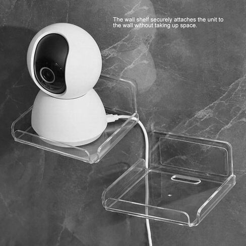 2 Pack Acrylic Wall Mounts - Magnetic Security Camera Mount & Speaker Stand, Adjustable Universal Wall Mount Bracket for Small Devices, Hidden Space Saving Design in Saudi Arabia