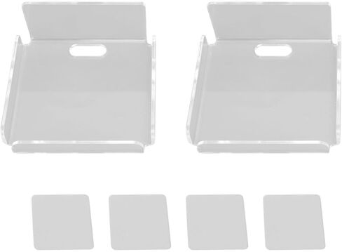 2 Pack Acrylic Wall Mounts - Magnetic Security Camera Mount & Speaker Stand, Adjustable Universal Wall Mount Bracket for Small Devices, Hidden Space Saving Design in Saudi Arabia