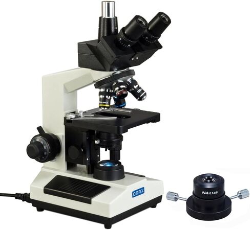 OMAX 40X-1600X Darkfield Trinocular Compound Biological Microscope with Replaceable LED Light in Saudi Arabia