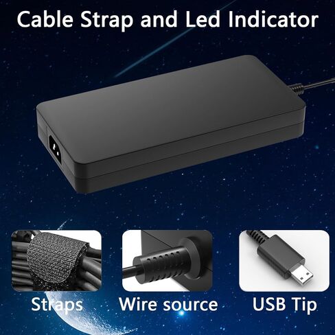 شاحن طرف USB 280 وات متوافق مع MSI GS77 GE66 GE68 GE76 Raider GE68HX GE78HX GP66 280P1A ADP-280EB محول طاقة Chicony in Kuwait