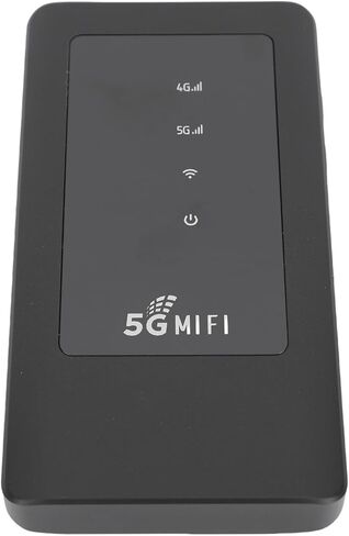 نقطة اتصال واي فاي 5G، جهاز توجيه محمول محمول، فتحة بطاقة SIM وبطارية 4300 مللي أمبير في الساعة، سرعة عالية 2.77 جيجابت في الثانية تدعم 16 جهازًا للسفر والاستخدام الخارجي in Kuwait