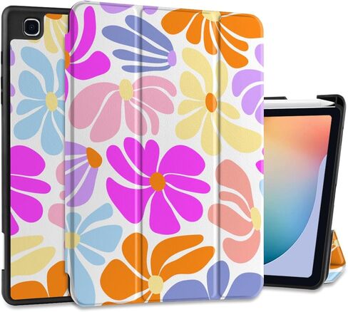DONGKE Case for Samsung Galaxy Tab S6 Lite 10.4 Inch 2024/2022/2020, Trifold Stand + S Pen Holder + Auto Wake/Sleep + Soft TPU Protective Stand Back Cover, Florals in Saudi Arabia