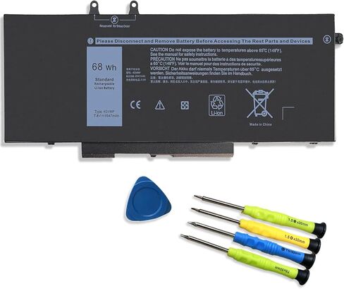 4GVMP 1V1XF RF7WM استبدال بطارية الكمبيوتر المحمول لـ Dell 5400 5410 5500 5510 3540 3550 Inspiron 7590 7591 7791 2-in-1 Series Notebook R8D7N 9JRYT X77XY C5GV2 7.6V 68Wh in Kuwait
