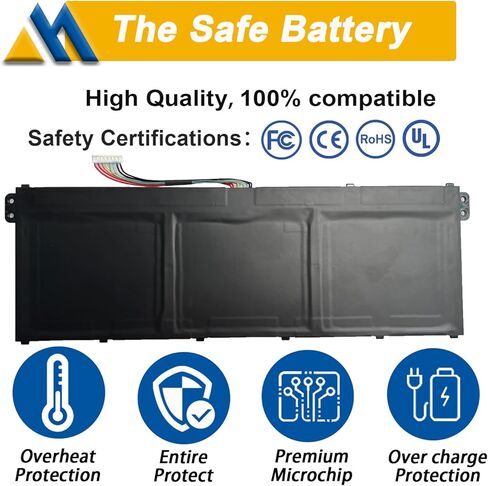 AP19B8M Laptop Battery for Acer Swift 3 SF314-59 SF314-59-56F2 TravelMate P4 TMP414-51 TMP414-51-54HA Porsche Design Book RS AP714-51GT-75VS Series KT0030G024 3ICP5/82/70 11.61V 55.97Wh in Saudi Arabia