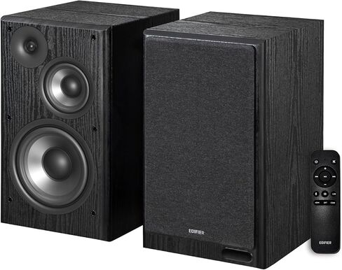 مكبرات صوت على رف الكتب تعمل بالطاقة من Edifier R2750DB MKII، شاشة استوديو نشطة ثلاثية الاتجاهات بقدرة 144 وات مع مخرج فرعي، صوت عالي الدقة، بلوتوث 6.0 مع LDAC، HDMI/بصري/محوري للقرص الدوار، الكمبيوتر الشخصي، الصوت المنزلي - الجوز in Kuwait