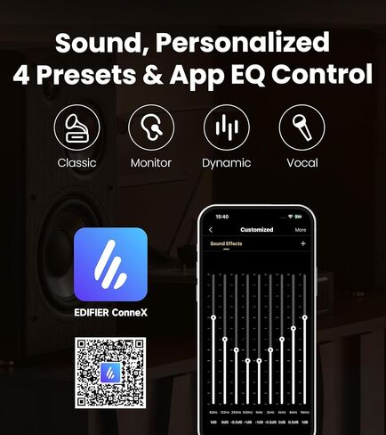 مكبرات صوت على رف الكتب تعمل بالطاقة من Edifier R2750DB MKII، شاشة استوديو نشطة ثلاثية الاتجاهات بقدرة 144 وات مع مخرج فرعي، صوت عالي الدقة، بلوتوث 6.0 مع LDAC، HDMI/بصري/محوري للقرص الدوار، الكمبيوتر الشخصي، الصوت المنزلي - الجوز in Kuwait