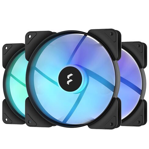 جانب تصميم كسورية 14 RGB أسود 4pinPWM 3-Pack PC Case Fan 14cm Daisy Chain FD-F-AS1-1407 FN1515 in Kuwait