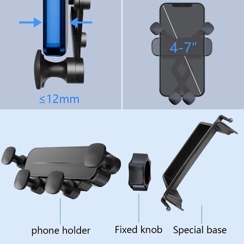 Car Phone Holder Center Console Organizer for Toyota Sienna 2021-2024【Not fit Sienna 2025】Accessories Navigation Screen Bracket Interior Decoration Mobile Cell Phone Mount with Dashboard Storage Box in Saudi Arabia