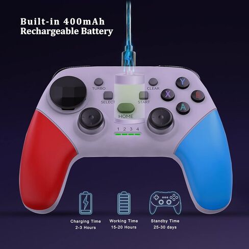 Megadream Wireless Mobile Gaming Controller Gamepad for iPhone/Android/iPad/PC/Switch/PS4/iPad Joystick with Phone Holder, Supported Cloud Game, Streaming on PS5/X-box, Turbo, Direct Play, iPhone 17,White in Kuwait