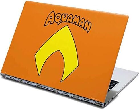 Skinit Decal Laptop Skin Compatible with Yoga 910 2-in-1 14in Touch-Screen - Officially Licensed Warner Bros Aquaman Official Logo Design in Saudi Arabia
