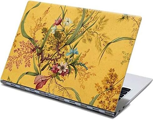 ملصق Skinit للكمبيوتر المحمول متوافق مع شاشة اللمس Yoga 910 2 في 1 مقاس 14 بوصة - نهاية رخامية صفراء مصممة في الأصل بواسطة William Kilburn Design in Saudi Arabia