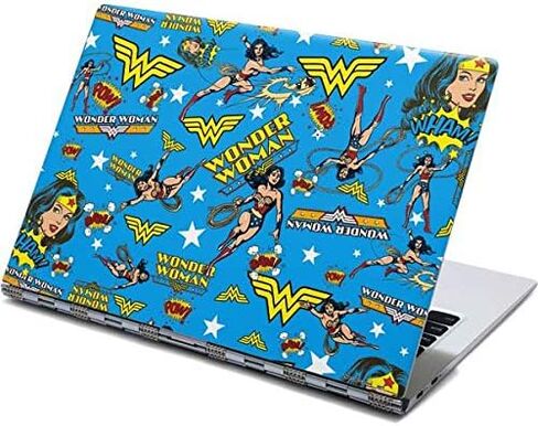 Skinit Decal Laptop Skin Compatible with Yoga 910 2-in-1 14in Touch-Screen - Officially Licensed Warner Bros Wonder Woman Blast Design in Saudi Arabia