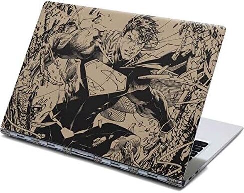 Skinit Decal Laptop Skin Compatible with Yoga 910 2-in-1 14in Touch-Screen - Officially Licensed Warner Bros BW Superman Sketch Design in Saudi Arabia