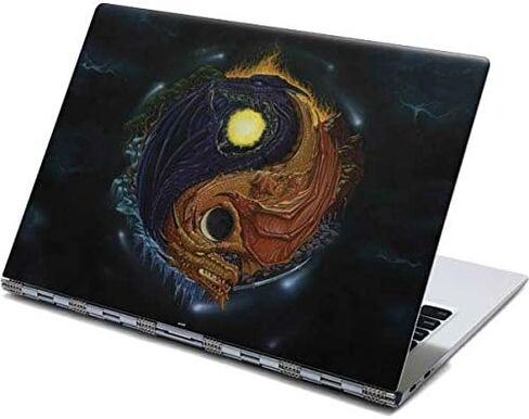Skinit Decal Laptop Skin Compatible with Yoga 910 2-in-1 14in Touch-Screen - Originally Designed Yin Yang Dragon Design in Saudi Arabia