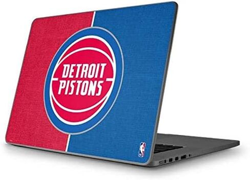 Skinit Decal Laptop Skin Compatible with MacBook Pro 13 (2009 & 2010) - Officially Licensed NBA Detroit Pistons Canvas Design in Saudi Arabia