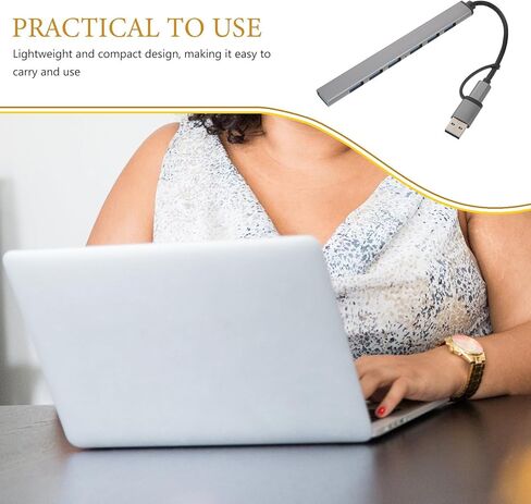 Homoyoyo عالي السرعة 7 منافذ USB Hub موسع لأجهزة الكمبيوتر المحمول التي تعمل بالطاقة USB تمديد قفص الاتهام للاستخدام المنزلي والمكتب والسفر in Kuwait