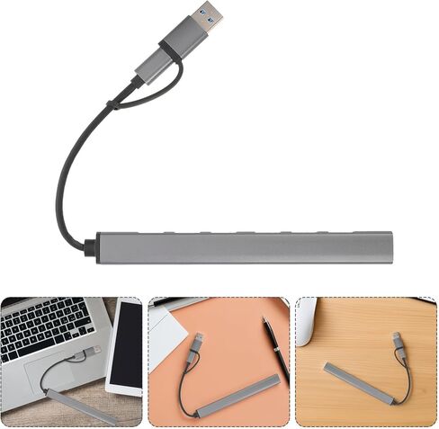 Homoyoyo عالي السرعة 7 منافذ USB Hub موسع لأجهزة الكمبيوتر المحمول التي تعمل بالطاقة USB تمديد قفص الاتهام للاستخدام المنزلي والمكتب والسفر in Kuwait