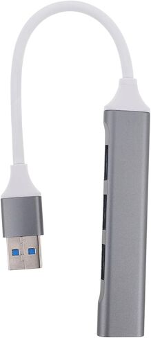 Zerodeko USB Hub متعدد المنافذ مع كابل موسع USB للكمبيوتر المحمول والكمبيوتر الشخصي لملحقات الكمبيوتر، رمادي داكن مع صندوق تغليف مناسب لاستخدام سطح المكتب والألعاب in Saudi Arabia