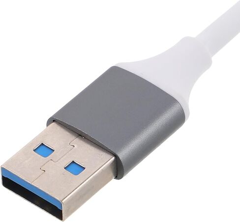 Zerodeko USB Hub متعدد المنافذ مع كابل موسع USB للكمبيوتر المحمول والكمبيوتر الشخصي لملحقات الكمبيوتر، رمادي داكن مع صندوق تغليف مناسب لاستخدام سطح المكتب والألعاب in Saudi Arabia