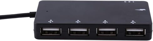 Brrnoo USB Hub، موزع منفذ USB مع كابل شحن USB2.0 OTG ومحول تمديد 4 منافذ Micro Hub للهواتف الذكية والكمبيوتر اللوحي in Saudi Arabia