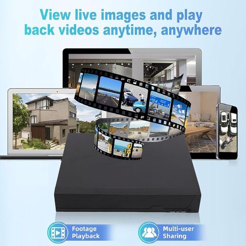 4 Channel Security DVR Recorder, 4CH Hybrid 4 in 1 CCTV DVR for 4K 5MP 4MP 3MP 1080P IP Camera, DVR for Security Camera Home System, Mobile APP (US Plug) in Kuwait
