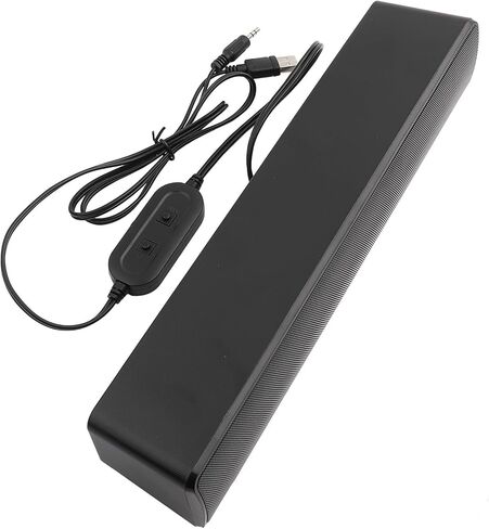 صوت Greensen، مكبرات صوت تعمل بمنفذ USB مع تقنية Bass، صوت ستيريو ثلاثي الأبعاد لأجهزة الكمبيوتر المحمول والهواتف الذكية والكمبيوتر اللوحي (أسود) in Kuwait
