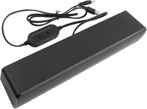 صوت Greensen، مكبرات صوت تعمل بمنفذ USB مع تقنية Bass، صوت ستيريو ثلاثي الأبعاد لأجهزة الكمبيوتر المحمول والهواتف الذكية والكمبيوتر اللوحي (أسود) in Kuwait