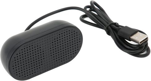 مكبرات صوت ستيريو USB صغيرة من Zunate مع بطاقة صوت مدمجة، توصيل وتشغيل مكبرات صوت مزدوجة محمولة، صوت محيطي يعمل بمنفذ USB لأجهزة الكمبيوتر المحمول المكتبية، أسود in Kuwait