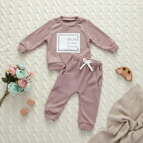 Toddler Boys Clothes Outfit Soft Comfy Long Sleeve Regular Fit Outfit 2 Piece in Saudi Arabia